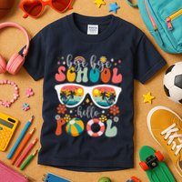 Groovy Bye Bye School Hello Pool Last Day Of School Summer Kids T-Shirt