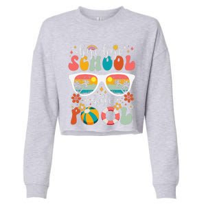 Groovy Bye Bye School Hello Pool Last Day Of School Summer Cropped Pullover Crew