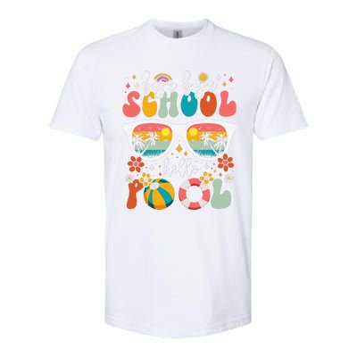 Groovy Bye Bye School Hello Pool Last Day Of School Summer Softstyle® CVC T-Shirt