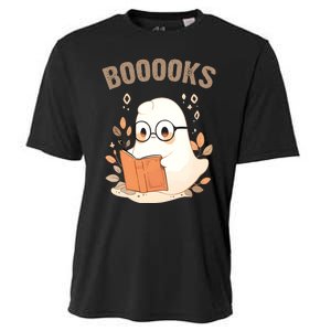 Ghost Books Bookworm Book Lover Halloween Cooling Performance Crew T-Shirt