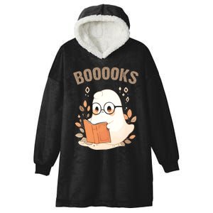 Ghost Books Bookworm Book Lover Halloween Hooded Wearable Blanket