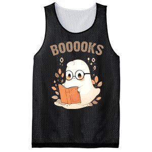 Ghost Books Bookworm Book Lover Halloween Mesh Reversible Basketball Jersey Tank