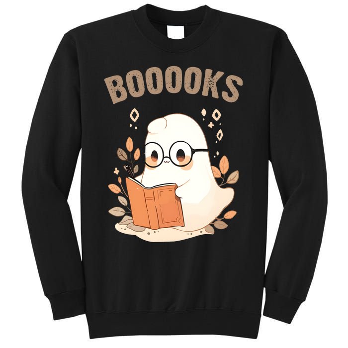 Ghost Books Bookworm Book Lover Halloween Tall Sweatshirt