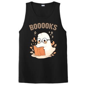 Ghost Books Bookworm Book Lover Halloween PosiCharge Competitor Tank