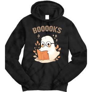 Ghost Books Bookworm Book Lover Halloween Tie Dye Hoodie