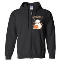 Ghost Books Bookworm Book Lover Halloween Full Zip Hoodie