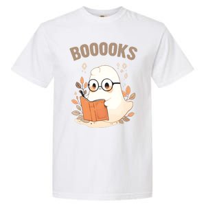 Ghost Books Bookworm Book Lover Halloween Garment-Dyed Heavyweight T-Shirt