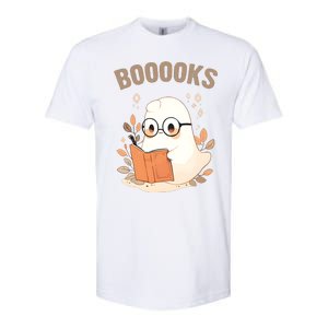 Ghost Books Bookworm Book Lover Halloween Softstyle CVC T-Shirt