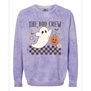 Groovy Boo Boo Crew Nurse Halloween Nurse For Women Gift Colorblast Crewneck Sweatshirt