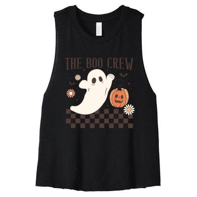 Groovy Boo Boo Crew Nurse Halloween Nurse For Women Gift Women's Racerback Cropped Tank