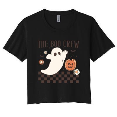 Groovy Boo Boo Crew Nurse Halloween Nurse For Women Gift Women's Crop Top Tee