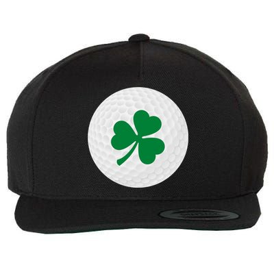 Golf Ball Clover St Patricks Day Ball Golfer Gift Wool Snapback Cap