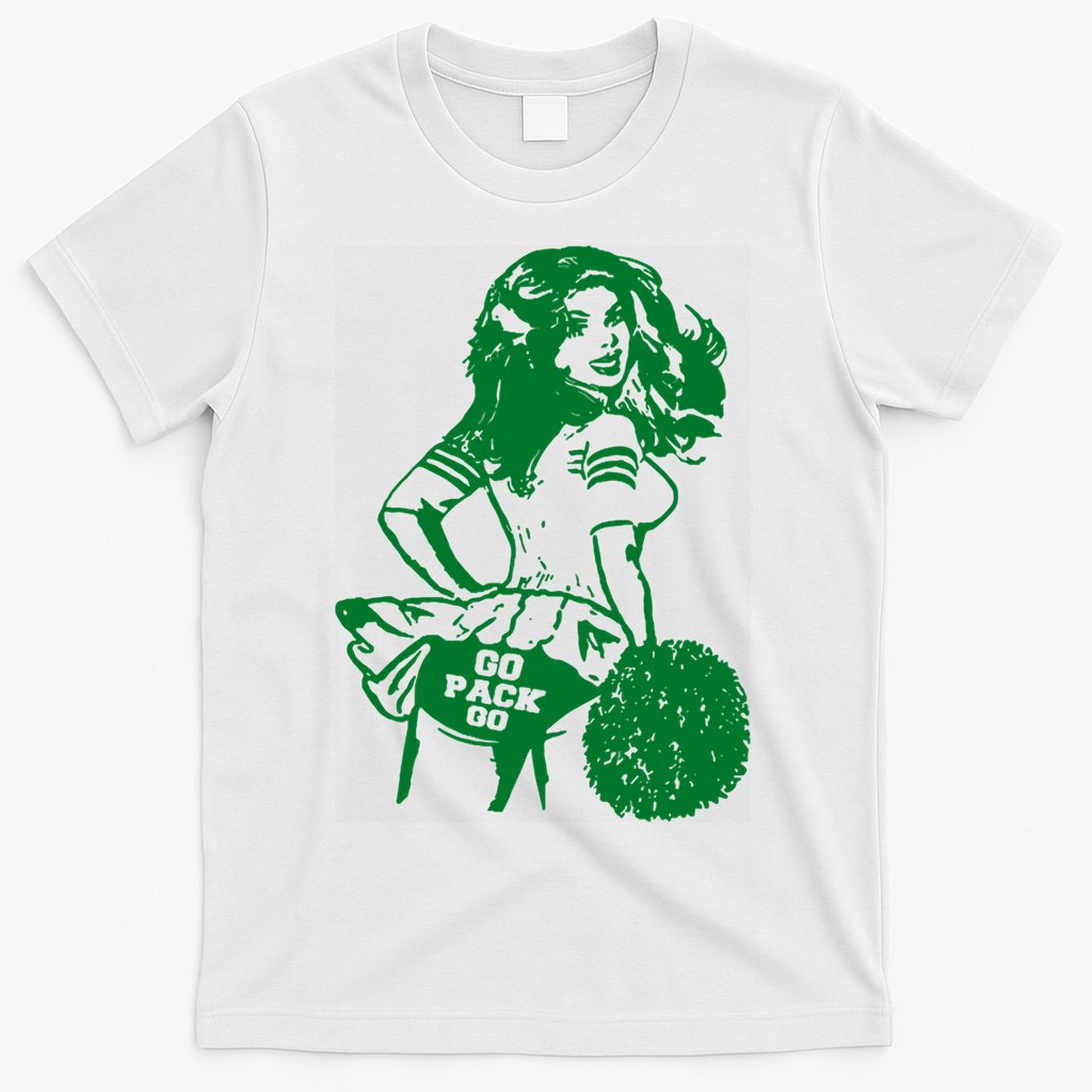 Green Bay Cheerleader Vintage Fan Wisconsin T-Shirt