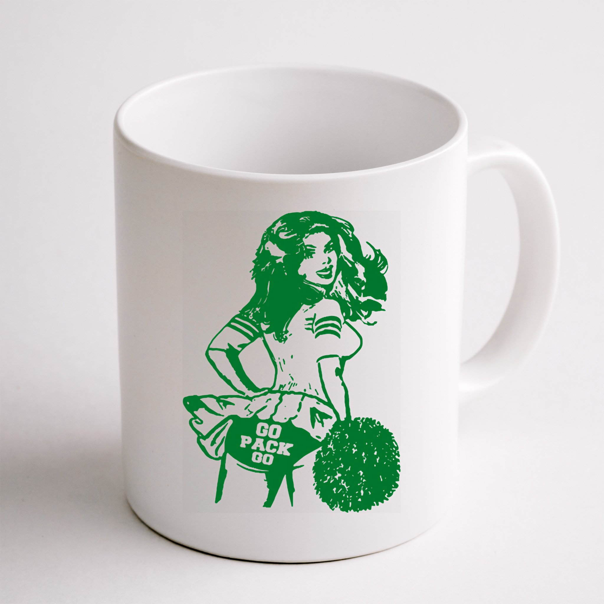 Green Bay Cheerleader Vintage Fan Wisconsin Mug