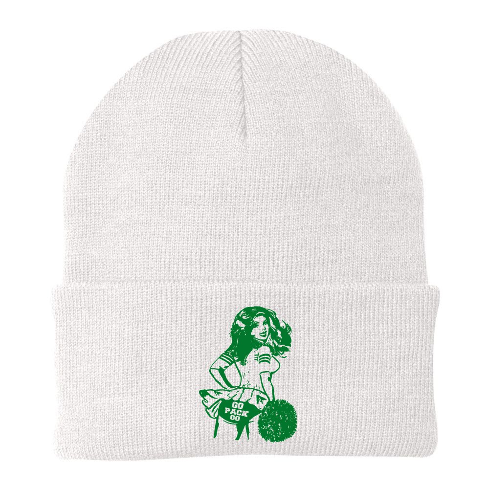 Green Bay Cheerleader Vintage Fan Wisconsin Beanie