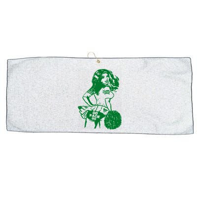 Green Bay Cheerleader Vintage Fan Wisconsin Large Microfiber Waffle Golf Towel