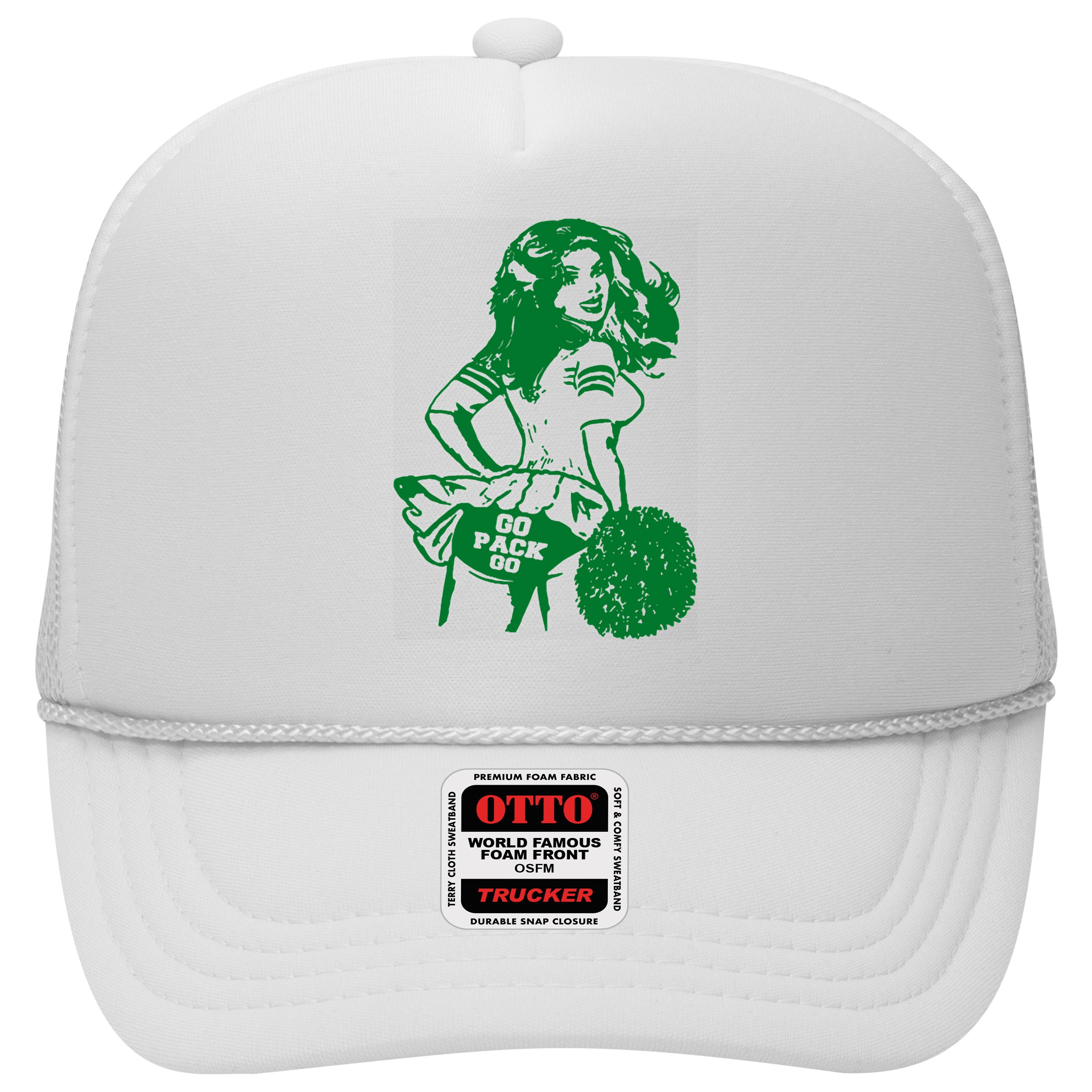 Green Bay Cheerleader Vintage Fan Wisconsin Hat