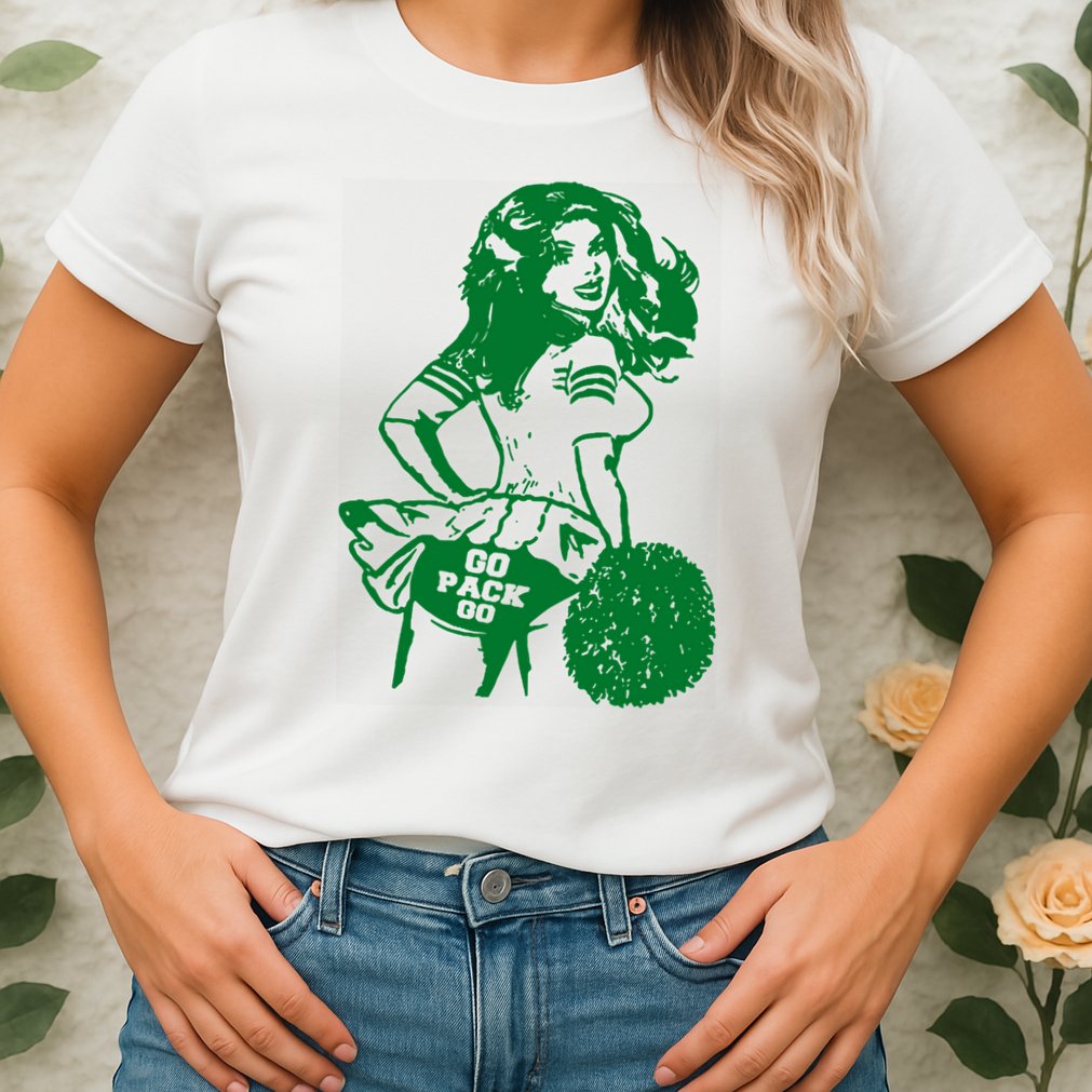 Green Bay Cheerleader Vintage Fan Wisconsin Womens T-Shirt