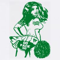 Green Bay Cheerleader Vintage Fan Wisconsin Womens T-Shirt