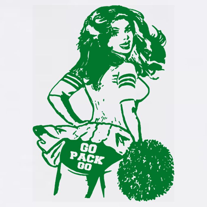 Green Bay Cheerleader Vintage Fan Wisconsin Womens T-Shirt