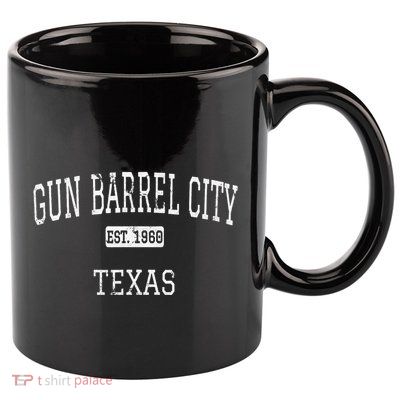 Gun Barrel City Texas Tx Vintage 11oz C Handle Ceramic Mug