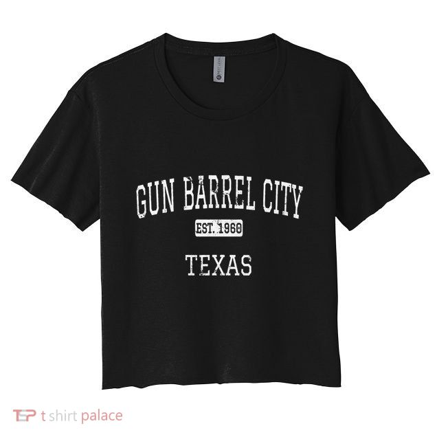 Gun Barrel City Texas Tx Vintage Crop Top