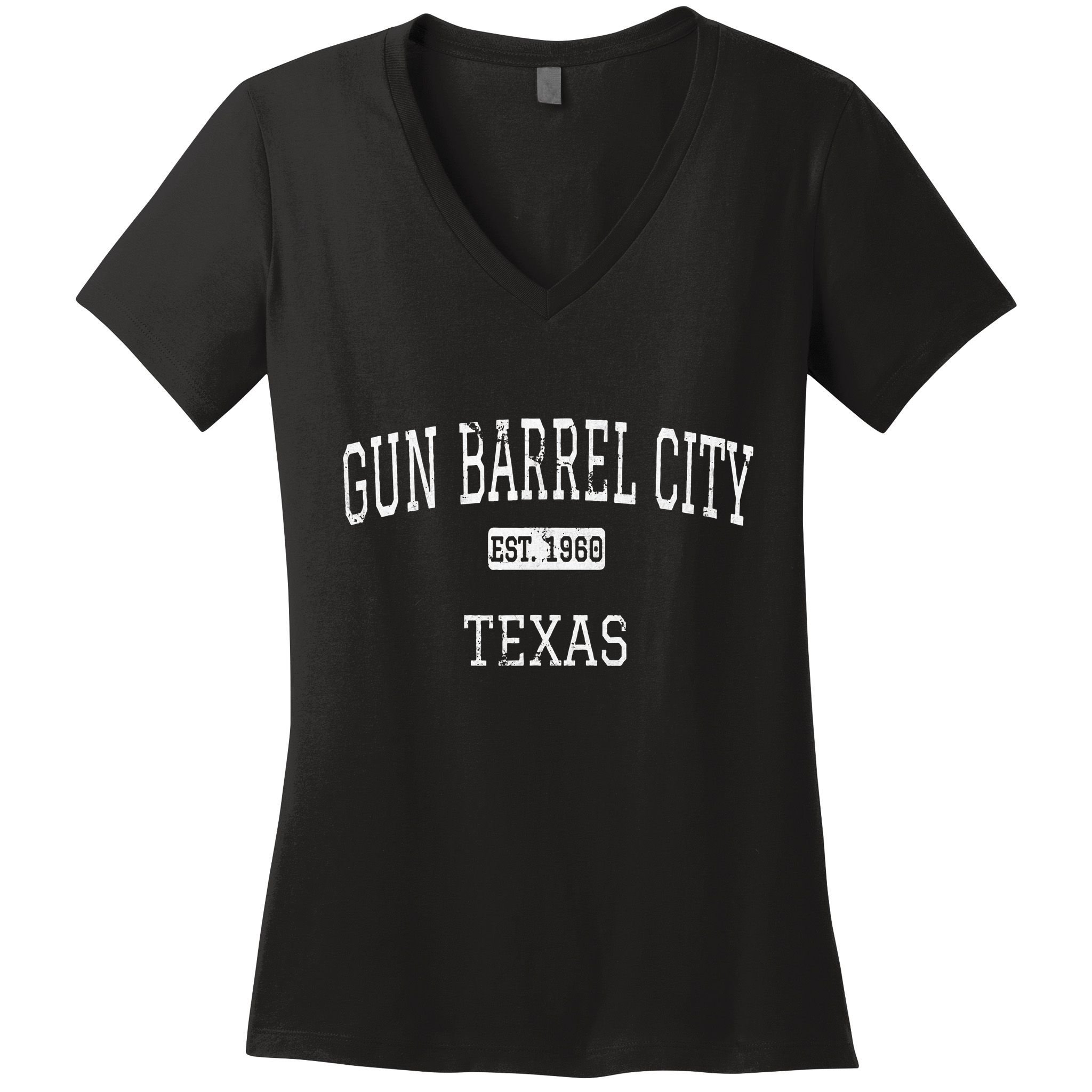 Gun Barrel City Texas Tx Vintage Women's V-Neck T-Shirt
