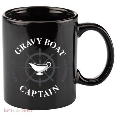 Gravy Boat Captain Funny Thanksgiving Gravy 11oz C Handle Ceramic Mug