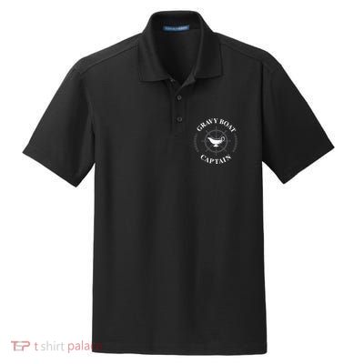 Gravy Boat Captain Funny Thanksgiving Gravy Dry Zone Grid Polo