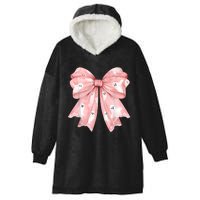 Ghost Bow Coquette Halloween Spooky Season Hooded Wearable Blanket