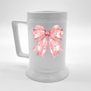 Ghost Bow Coquette Halloween Spooky Season Beer Stein