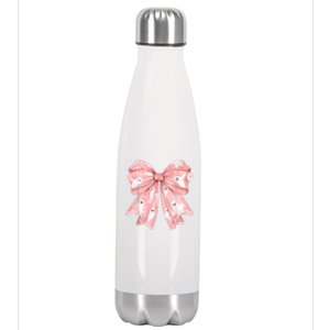 Ghost Bow Coquette Halloween Spooky Season Stainless Steel Insulated Water Bottle