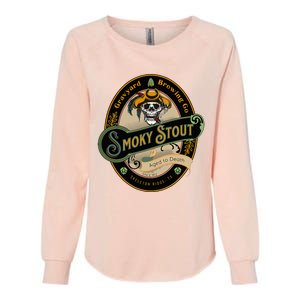 Graveyard Brewery Craft Beer Label Skeleton With Cigar Womens California Wash Sweatshirt