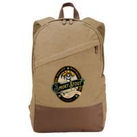 Graveyard Brewery Craft Beer Label Skeleton With Cigar Cotton Canvas Backpack