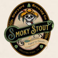 Graveyard Brewery Craft Beer Label Skeleton With Cigar Garment-Dyed Women's Muscle Tee
