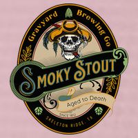 Graveyard Brewery Craft Beer Label Skeleton With Cigar 25L Jumbo Tote