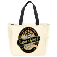 Graveyard Brewery Craft Beer Label Skeleton With Cigar Zip Tote Bag