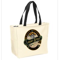 Graveyard Brewery Craft Beer Label Skeleton With Cigar Zip Tote Bag