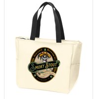 Graveyard Brewery Craft Beer Label Skeleton With Cigar Zip Tote Bag