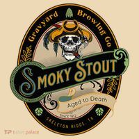 Graveyard Brewery Craft Beer Label Skeleton With Cigar Zip Tote Bag