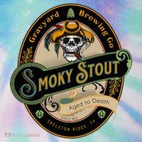 Graveyard Brewery Craft Beer Label Skeleton With Cigar Legacy Tie Dye Trucker Hat