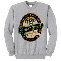 Graveyard Brewery Craft Beer Label Skeleton With Cigar Tall Sweatshirt