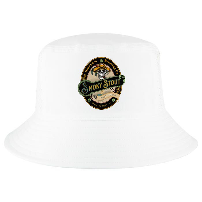 Graveyard Brewery Craft Beer Label Skeleton With Cigar Cool Comfort Performance Bucket Hat