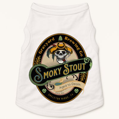 Graveyard Brewery Craft Beer Label Skeleton With Cigar Doggie Tank