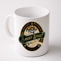 Graveyard Brewery Craft Beer Label Skeleton With Cigar Mug