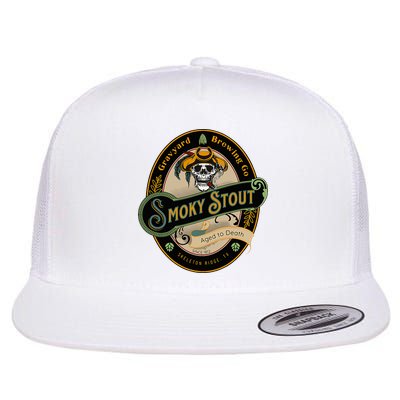 Graveyard Brewery Craft Beer Label Skeleton With Cigar Flatbill Hat