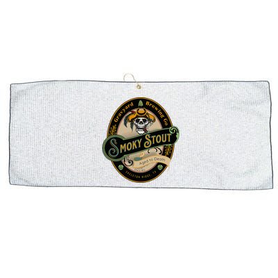 Graveyard Brewery Craft Beer Label Skeleton With Cigar Large Microfiber Waffle Golf Towel