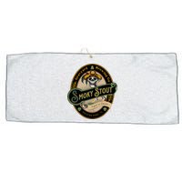 Graveyard Brewery Craft Beer Label Skeleton With Cigar Large Microfiber Waffle Golf Towel