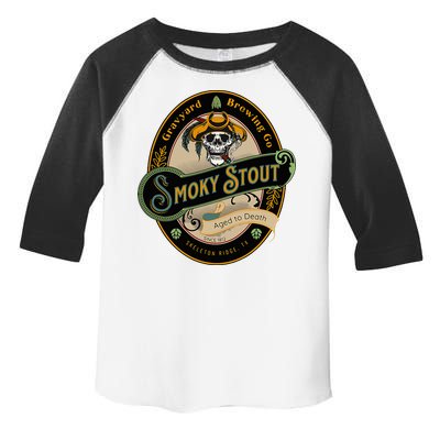 Graveyard Brewery Craft Beer Label Skeleton With Cigar Toddler Fine Jersey T-Shirt