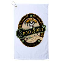 Graveyard Brewery Craft Beer Label Skeleton With Cigar Golf Towel